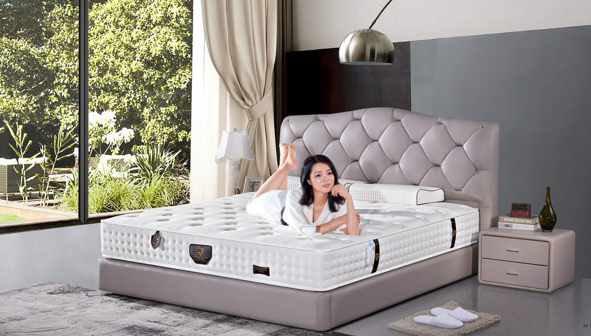688 26 cm thick natural latex mattress 9-zone independent spring mattress