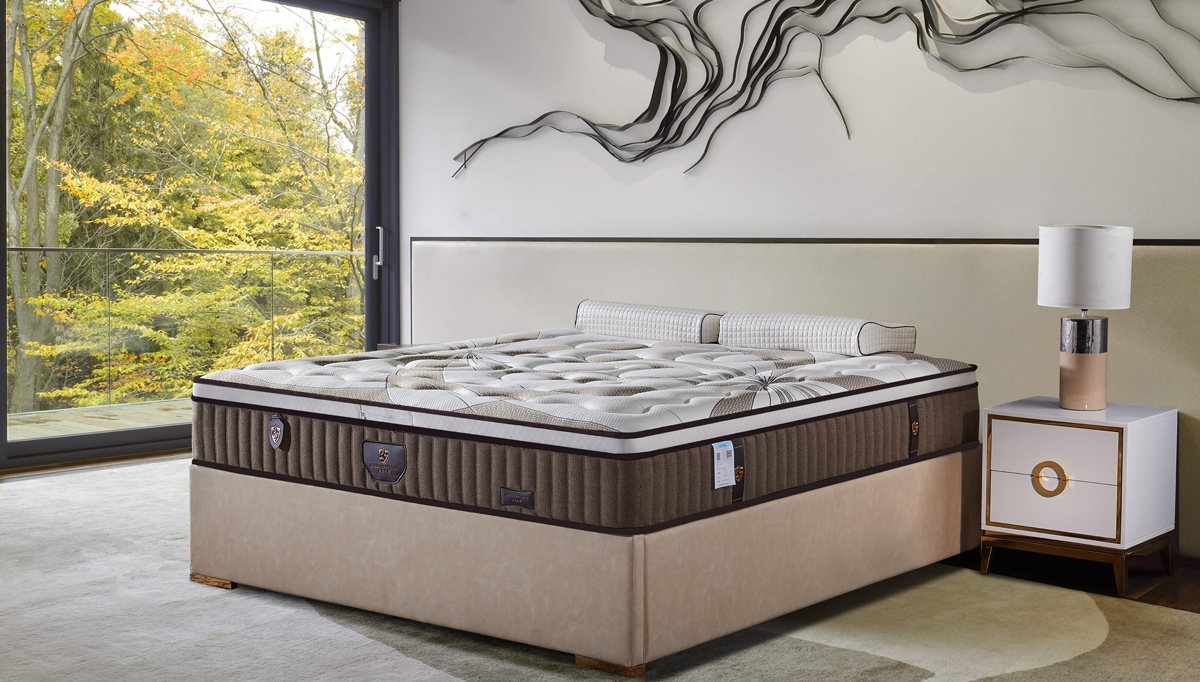 618 28 cm thick natural latex mattress 9-zone independent spring mattress